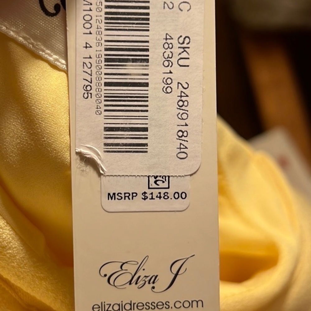 NWT, Eliza J, Gorgeous, Full, One-Shoulder Stunner! Elegant, Classy & Timeless 4 - Picture 4 of 7